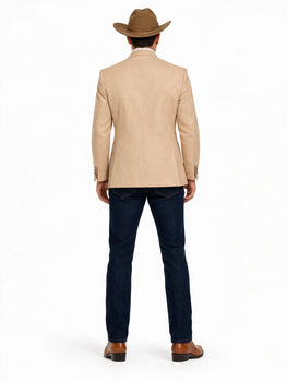 Western Suit - Trajes Para Hombres - Cowboy Formal Attire - Trajes De Novio - Slim Fit Western Tan
