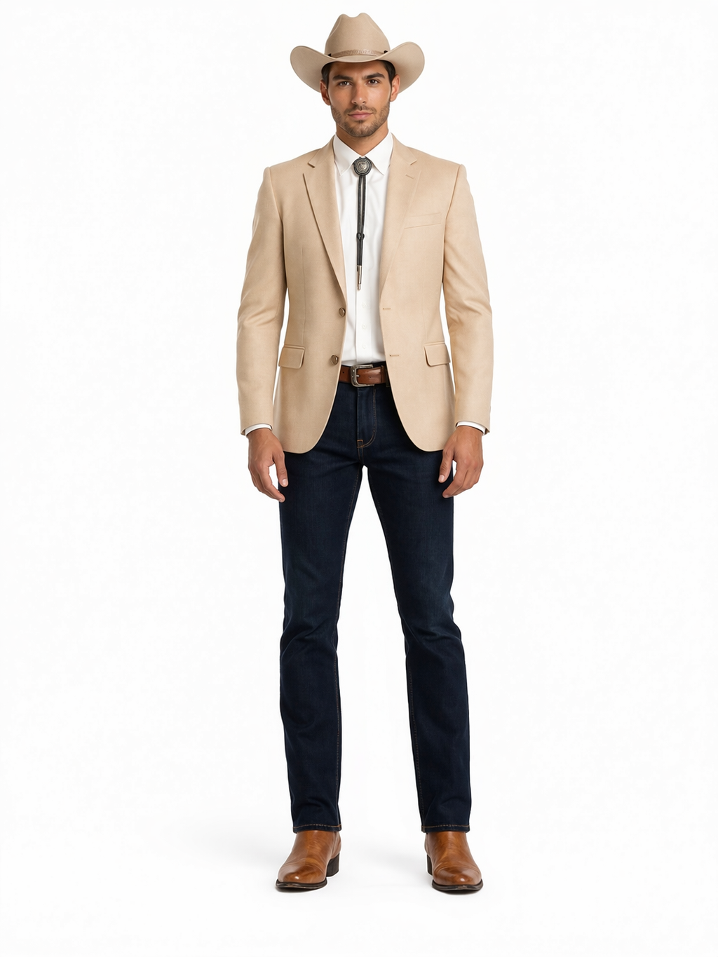 Western Suit - Trajes Para Hombres - Cowboy Formal Attire - Trajes De Novio - Slim Fit Western Tan