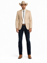 Western Suit - Trajes Para Hombres - Cowboy Formal Attire - Trajes De Novio - Slim Fit Western Tan