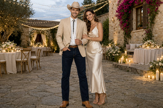 Western Suit - Trajes Para Hombres - Cowboy Formal Attire - Trajes De Novio - Slim Fit Western Tan