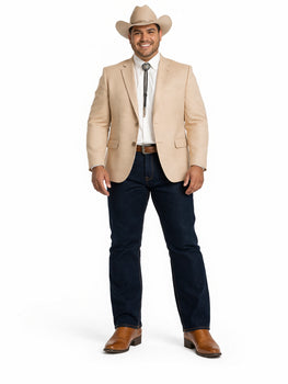 cowboy formal dress Men's Western Suit Trajes Para Hombres Cowboy Formal Attire de Novio Slim Fit Tan 36 Short