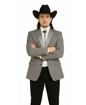 Western Suit - Trajes Para Hombres - Cowboy Formal Attire - Trajes De Novio - Western Grey