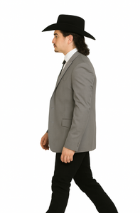 Western Suit - Trajes Para Hombres - Cowboy Formal Attire - Trajes De Novio - Western Grey