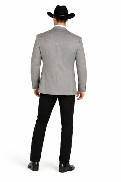 Western Suit - Trajes Para Hombres - Cowboy Formal Attire - Trajes De Novio - Western Grey