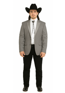 Western Suit - Trajes Para Hombres - Cowboy Formal Attire - Trajes De Novio - Western Grey