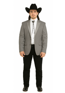 Western Suit - Trajes Para Hombres - Cowboy Formal Attire - Trajes De Novio - Western Grey
