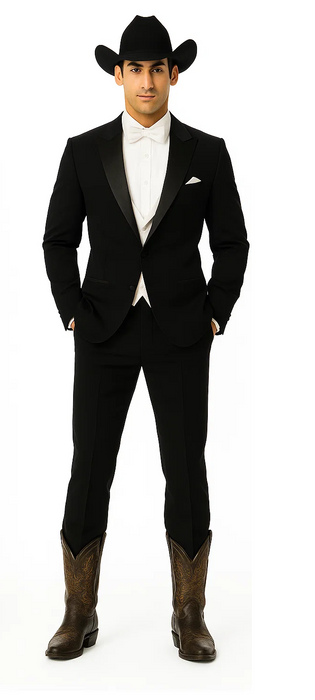 Western Suit - Trajes Para Hombres - Cowboy Formal Attires - Trajes De Novio - Black