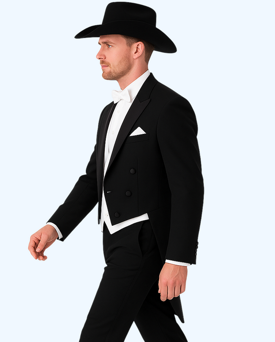 Western Suit - Trajes Para Hombres - Cowboy Formal Attires - Trajes De Novio - Black