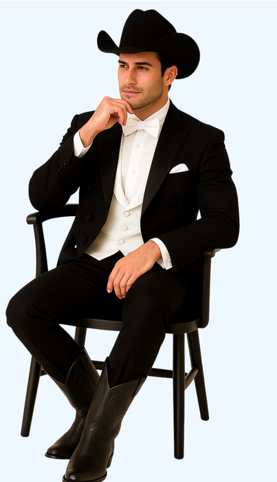 Western Suit - Trajes Para Hombres - Cowboy Formal Attires - Trajes De Novio - Black
