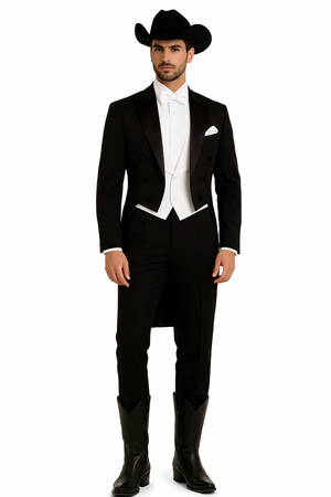 Western Suit - Trajes Para Hombres - Cowboy Formal Attires - Trajes De Novio - Black