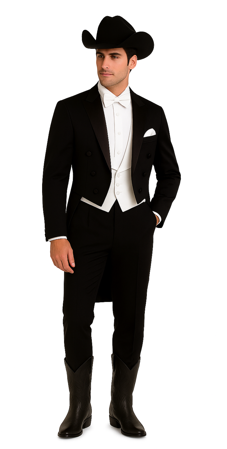 Western Suit - Trajes Para Hombres - Cowboy Formal Attires - Trajes De Novio - Black