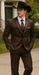Western Suit - Trajes Para Hombres - Cowboy Formal Attire - Trajes De Novio - Chocolate