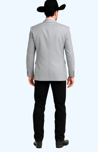Western Suits For Grey Wedding - Western Tuxedo - Traje Para Hombre
