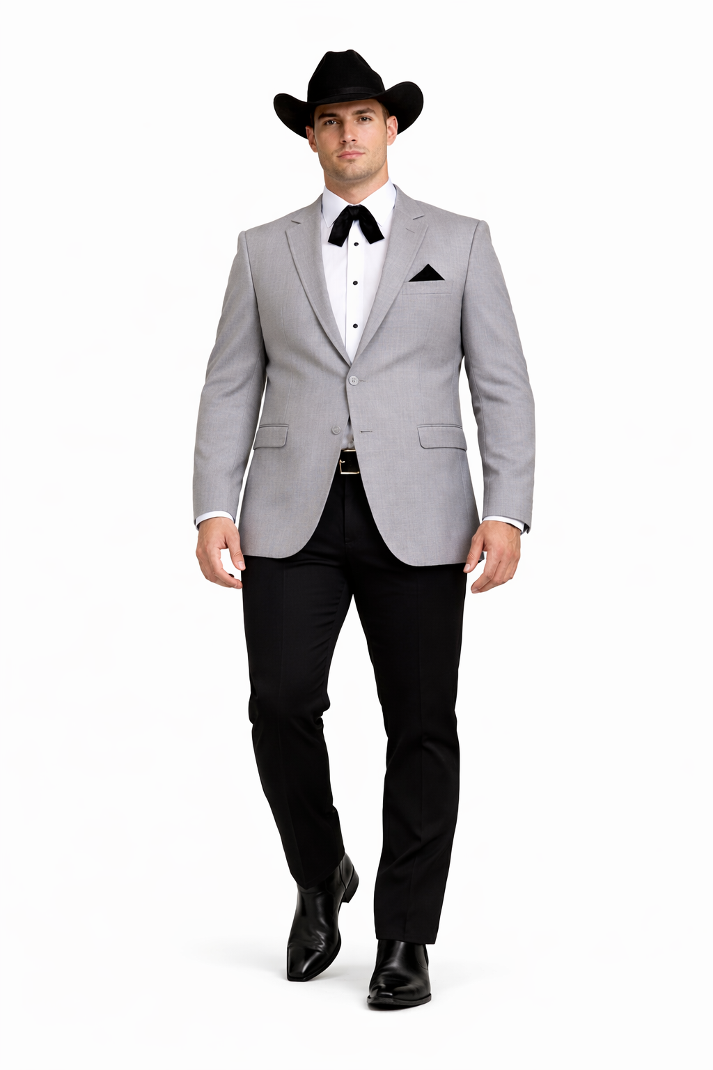Western Suits For Grey Wedding - Western Tuxedo - Traje Para Hombre