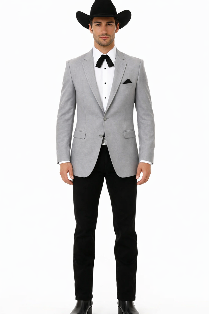 Western Suits For Wedding - Traje Para Hombre - Western Tuxedo - Cowboy Tuxedo Grey