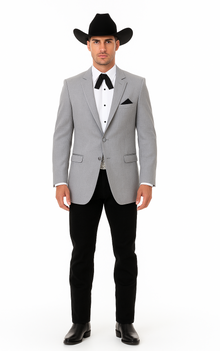 Western Suits For Grey Wedding - Western Tuxedo - Traje Para Hombre