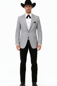 Western Suits For Wedding - Traje Para Hombre - Western Tuxedo - Cowboy Tuxedo Grey