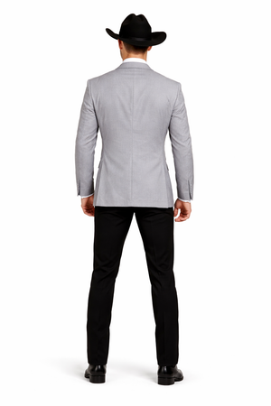 Western Suits For Grey Wedding - Western Tuxedo - Traje Para Hombre