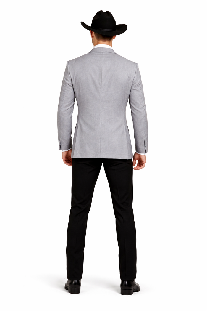 Western Suits For Grey Wedding - Western Tuxedo - Traje Para Hombre