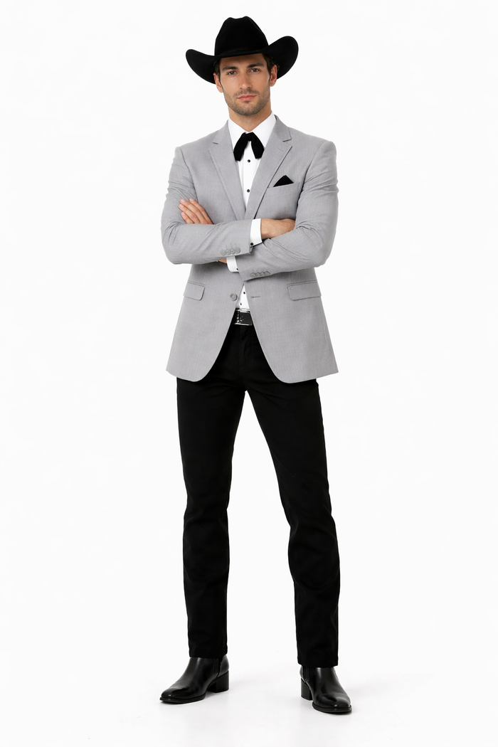Western Suits For Wedding - Traje Para Hombre - Western Tuxedo - Cowboy Tuxedo Grey
