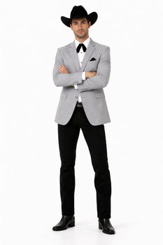 Western Suits For Wedding - Traje Para Hombre - Western Tuxedo - Cowboy Tuxedo Grey