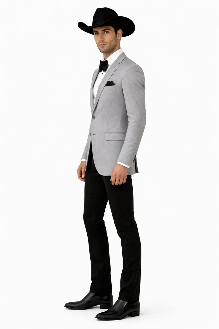 Western Suits For Wedding - Traje Para Hombre - Western Tuxedo - Cowboy Tuxedo Grey