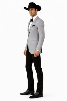 Western Suits For Wedding - Traje Para Hombre - Western Tuxedo - Cowboy Tuxedo Grey