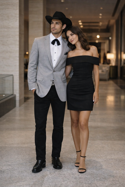 Western Suits For Wedding - Traje Para Hombre - Western Tuxedo - Cowboy Tuxedo Grey
