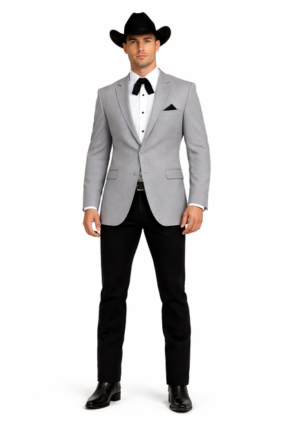 Western Suits For Grey Wedding - Western Tuxedo - Traje Para Hombre