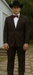 Western Suits For Wedding - Cowboy Suit With Trim Collar - Slim Fit Cut -  Brown Fitted Pants