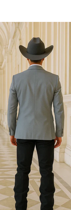 Western Suits For Wedding - Grey Western Tuxedo