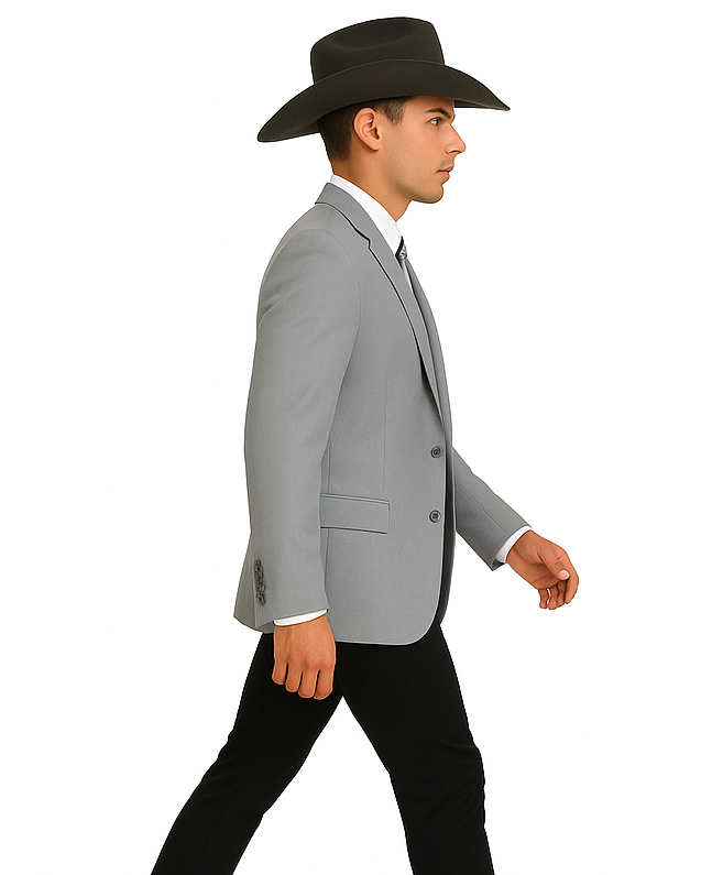 Western Suits For Wedding - Grey Western Tuxedo - Traje Para Hombre