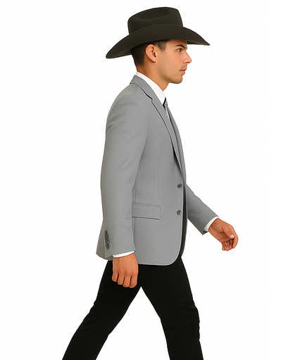 Western Suits For Wedding - Grey Western Tuxedo - Traje Para Hombre