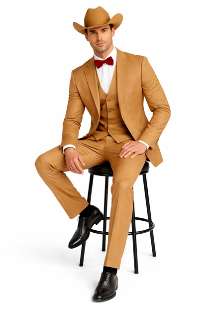 Tan Cowboy Wedding Suit for Every Occasion