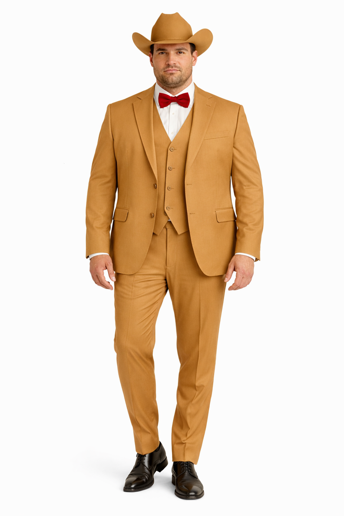 Tan Cowboy Wedding Suit for Every Occasion Modern Fit