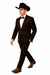 Western Suits For Wedding - Traje Para Hombre - Cowboy Suit With Trim Collar - Slim Fit Cut -  Brown Fitted Pants