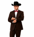 Western Suits For Wedding - Traje Para Hombre - Cowboy Suit With Trim Collar - Slim Fit Cut -  Brown Fitted Pants