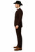 Western Suits For Wedding - Traje Para Hombre - Cowboy Suit With Trim Collar - Slim Fit Cut -  Brown Fitted Pants