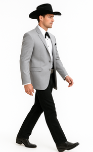 Western Suits For Wedding - Traje Para Hombre - Western Tuxedo - Cowboy Tuxedo Grey