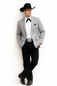 Western Suits For Wedding - Traje Para Hombre - Western Tuxedo - Cowboy Tuxedo Grey