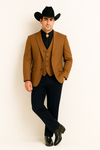 Western Suits For Wedding - Traje Para Hombre - Western Tuxedo - Rust