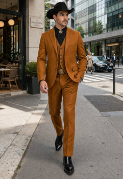 Western Suits For Wedding - Traje Para Hombre - Western Tuxedo - Rust