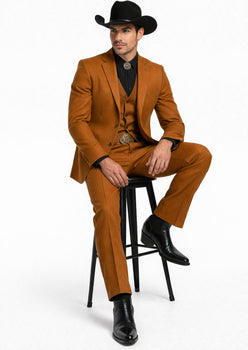 Western Suits For Wedding - Traje Para Hombre - Western Tuxedo - Rust