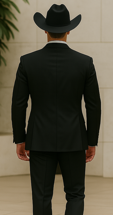 Western Suits For Wedding - Western Tuxedo - Black