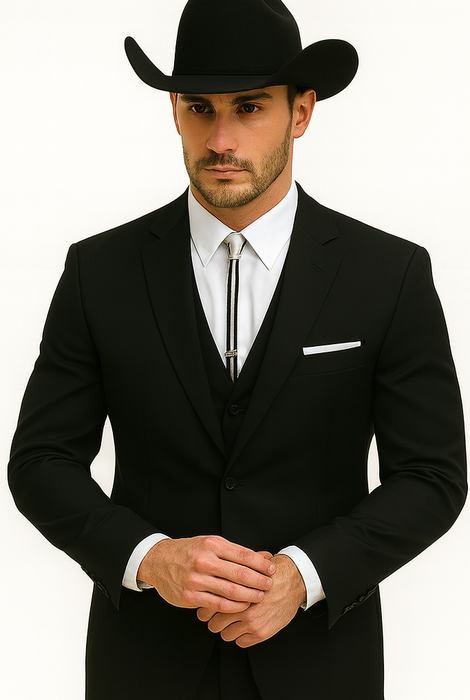 Western Suits For Wedding - Western Tuxedo - Black