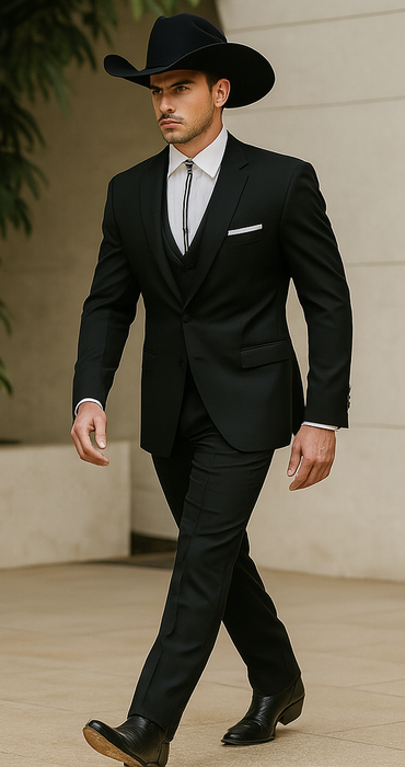 Western Suits For Wedding - Western Tuxedo - Black