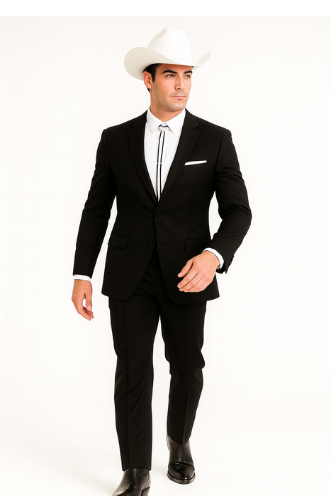 Western Suits For Wedding - Western Tuxedo - Black - Traje Para Hombre