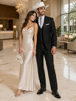 Western Suits For Wedding - Western Tuxedo - Black - Traje Para Hombre