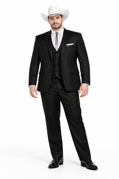 Western Suits For Wedding - Western Tuxedo - Black - Traje Para Hombre