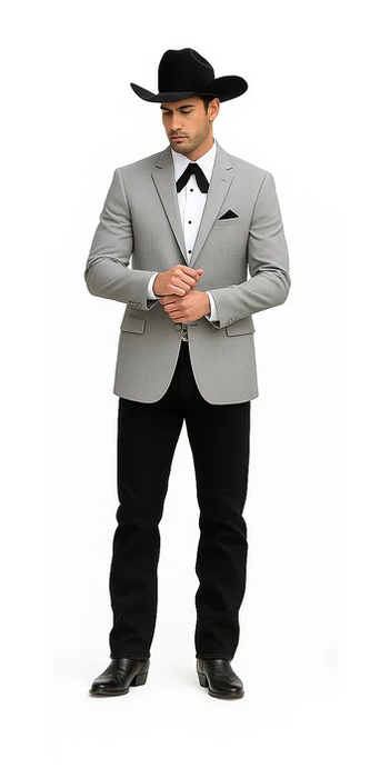 Western Suits For Wedding - Traje Para Hombre - Western Tuxedo - Cowboy Tuxedo Grey